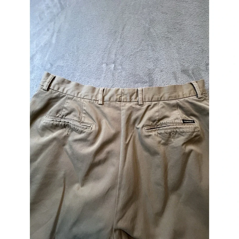Faconnable Jeans Mens 36 Khaki Chino Pants Straight Leg Cotton Casual